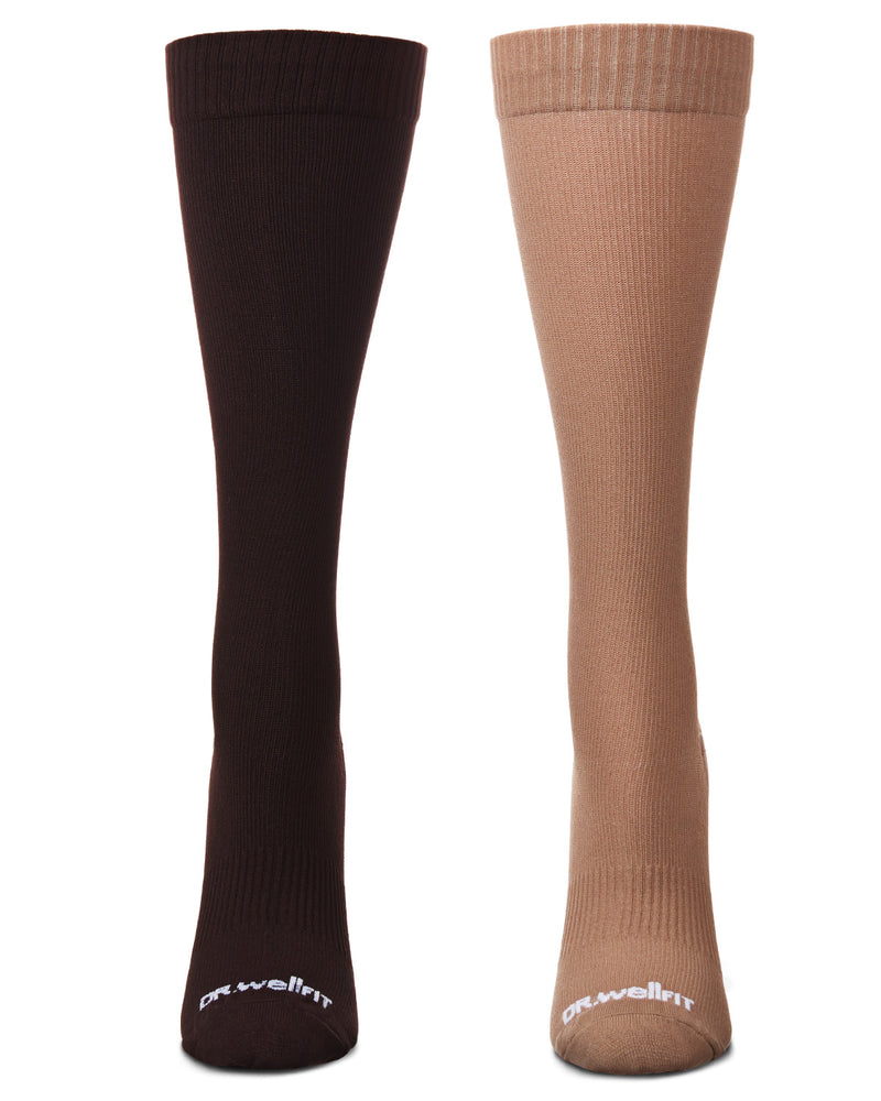 Women's 2 Pair Pack Solid Compression Socks