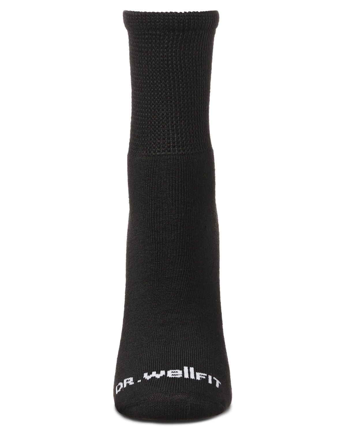 2 Pair Pack Diabetic Full Cushioned Quarter Socks : Color: Black-Black