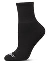2 Pair Pack Diabetic Full Cushioned Quarter Socks : Color: Black-Black