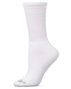 2 Pair Pack Diabetic Full Cushioned Crew Socks : Color: White-White