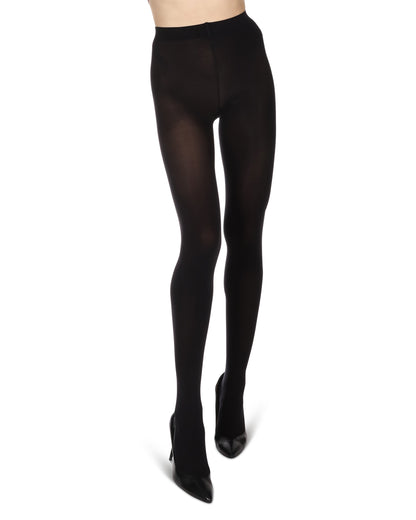 Completely Opaque 100 Denier Tights : Color: Black