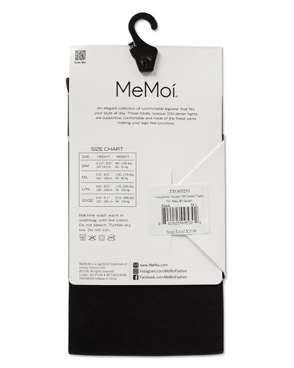 Completely Opaque 100 Denier Tights : Color: Black