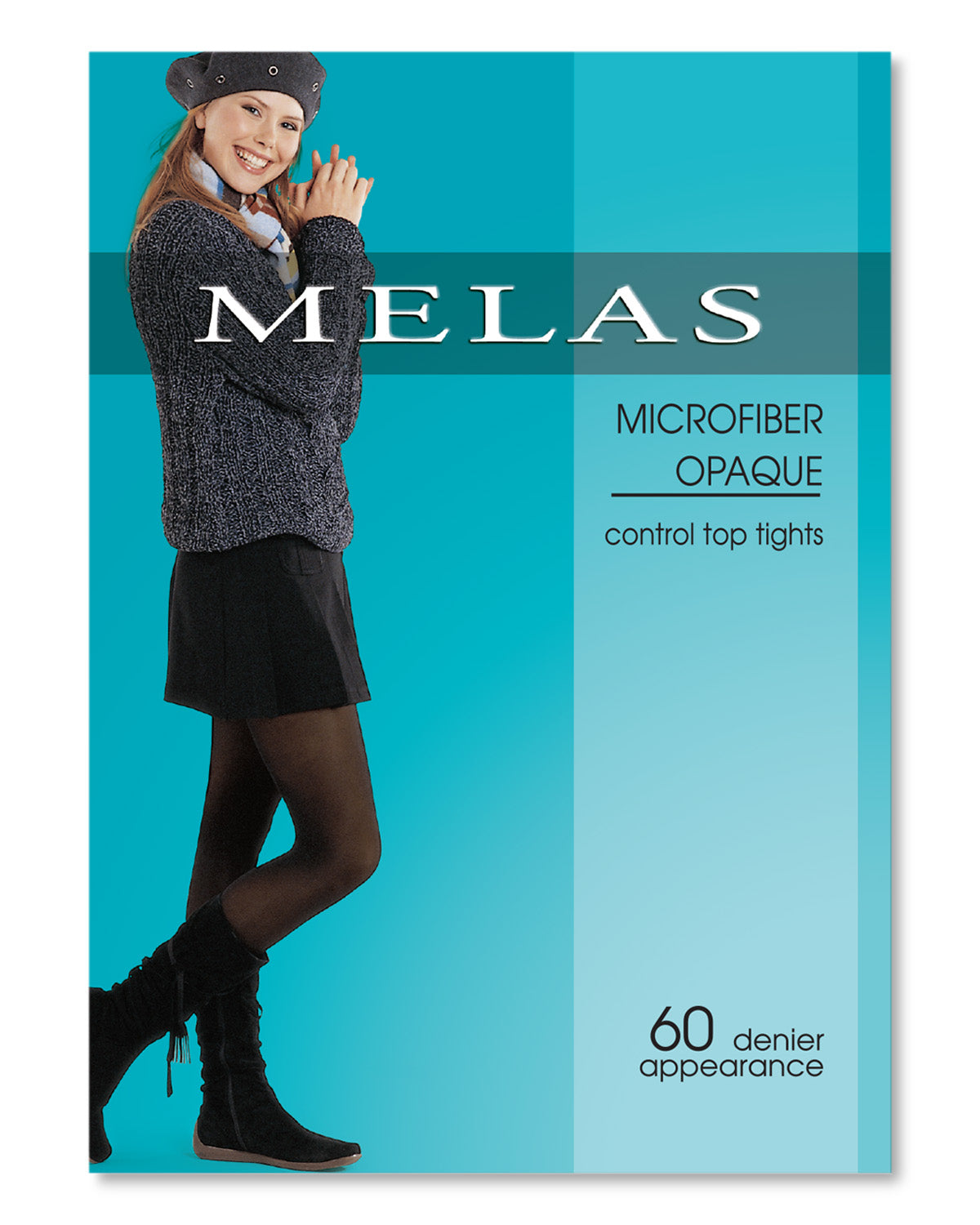 6 Pair Women's Microfiber 60 Denier Control Top Tights : Color: Black