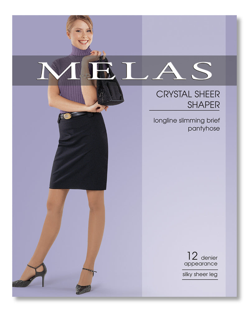 Melas 12 Denier Crystal Sheer Shaper Pantyhose 6 Pack