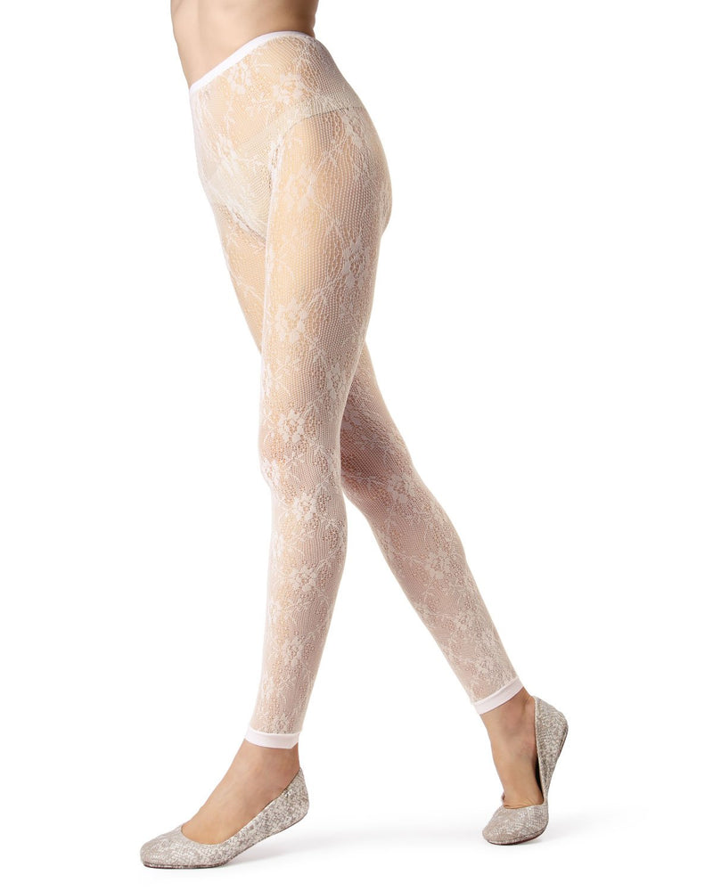 MeMoi Romantic Lace Footless Tights