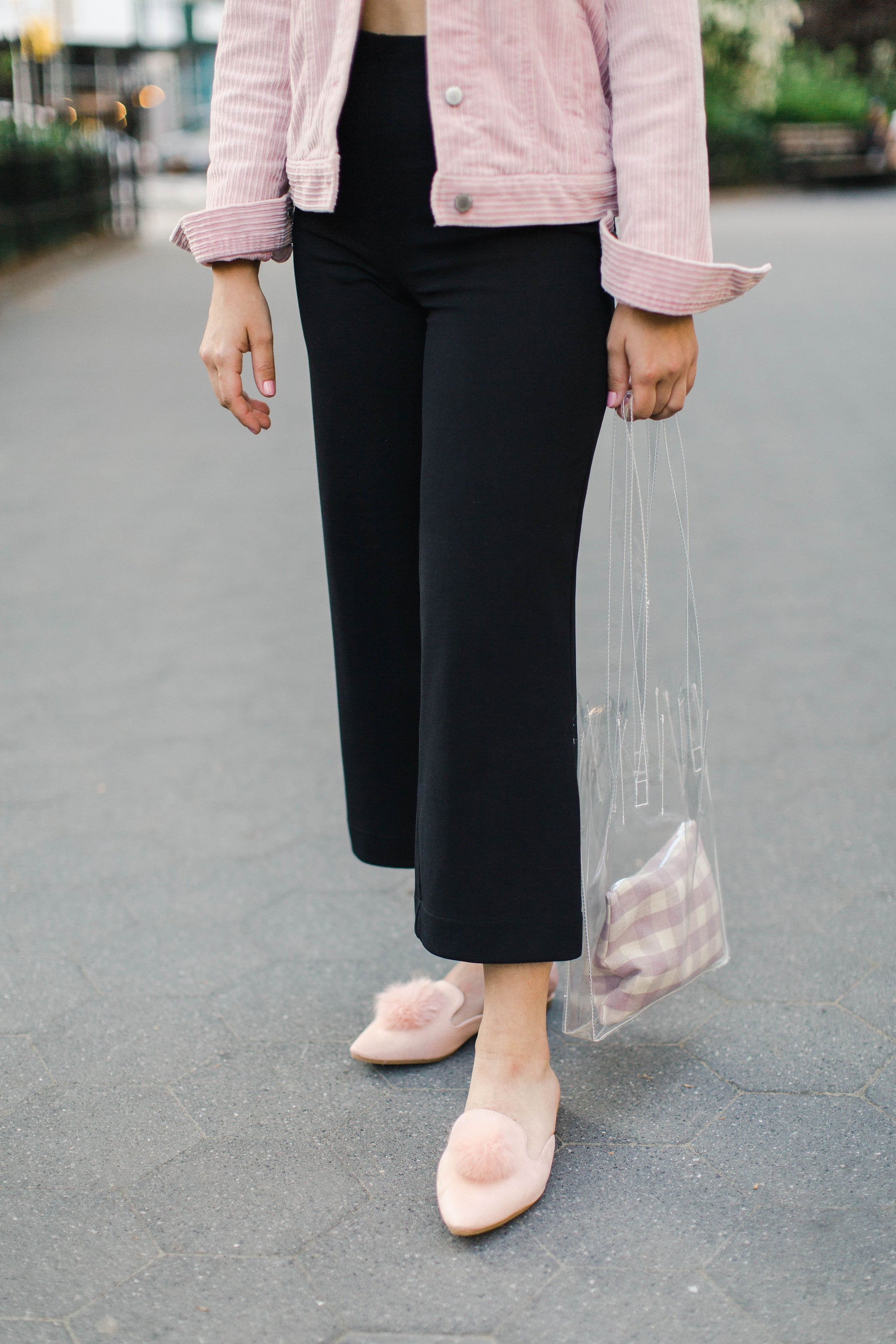 Women's The Vida Mule Hard Sole Furry Pom-Pom Slippers : Color: Ivory