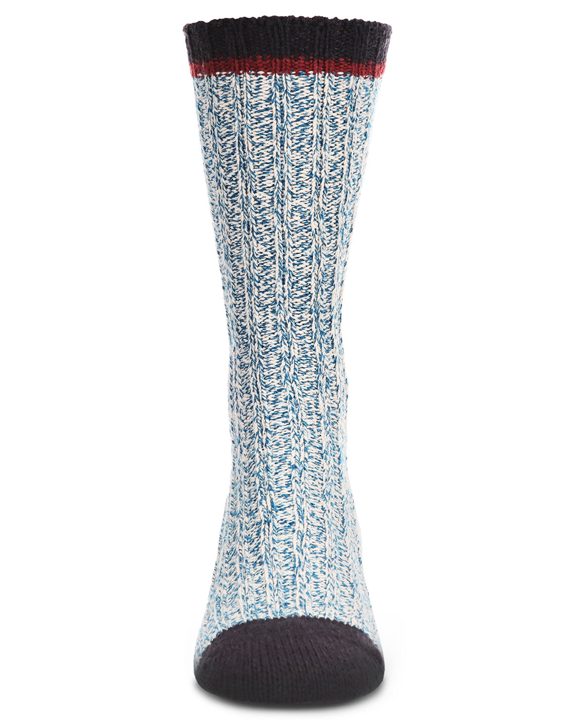 Men's Tipped Ribbed Textured Cotton Blend Boot Sock : Color: Legion Blue