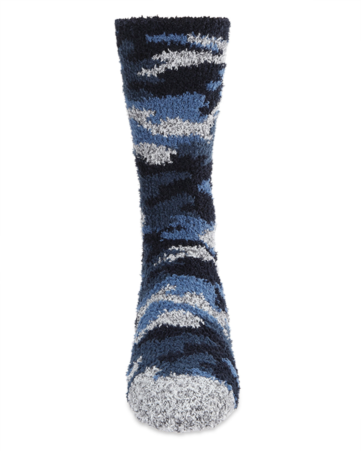 Men's Camo Fuzzy Warm Cozy Crew Socks : Color: Navy