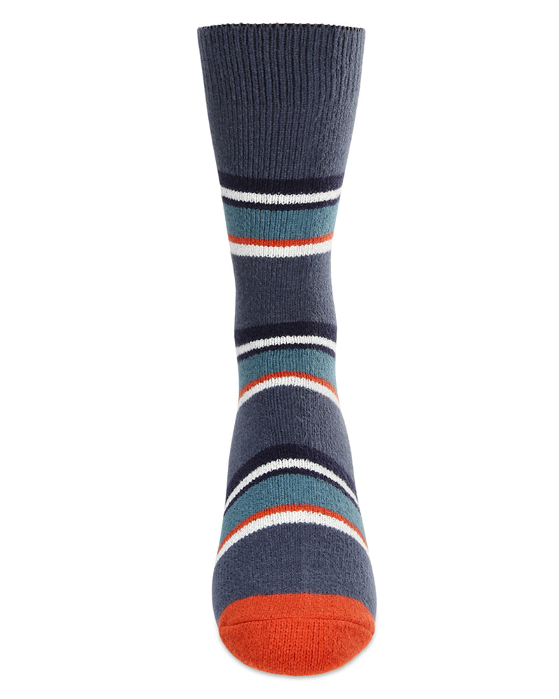 Men's Stripe Buttersoft Cozy Crew Socks