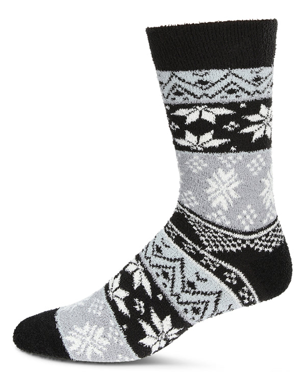 Men's Snowflake Fairisle Super Soft Cozy Crew Socks