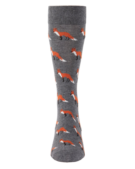 Men's Sly Fox Luxuriously Soft Cashmere Blend Crew Socks : Color: Medium Gray Heather