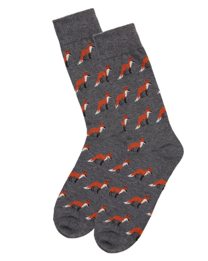 Men's Sly Fox Luxuriously Soft Cashmere Blend Crew Socks : Color: Medium Gray Heather