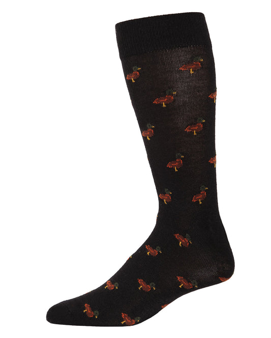 Men's Red Duck Luxuriously Soft Cashmere Crew Socks : Color: Black