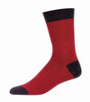 Men's Fancy Heels Luxuriously Soft Cashmere Blend Crew Socks : Color: Cabernet Heather