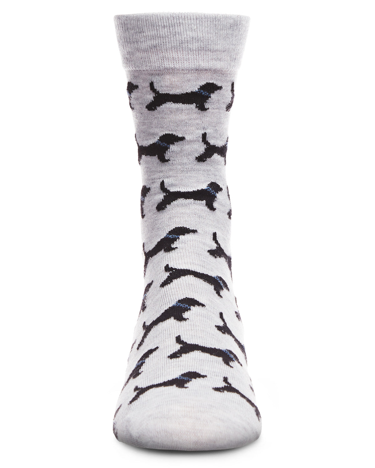 Men's Black Labrador Retriever Luxuriously Soft Cashmere Crew Socks : Color: Light Gray Heather