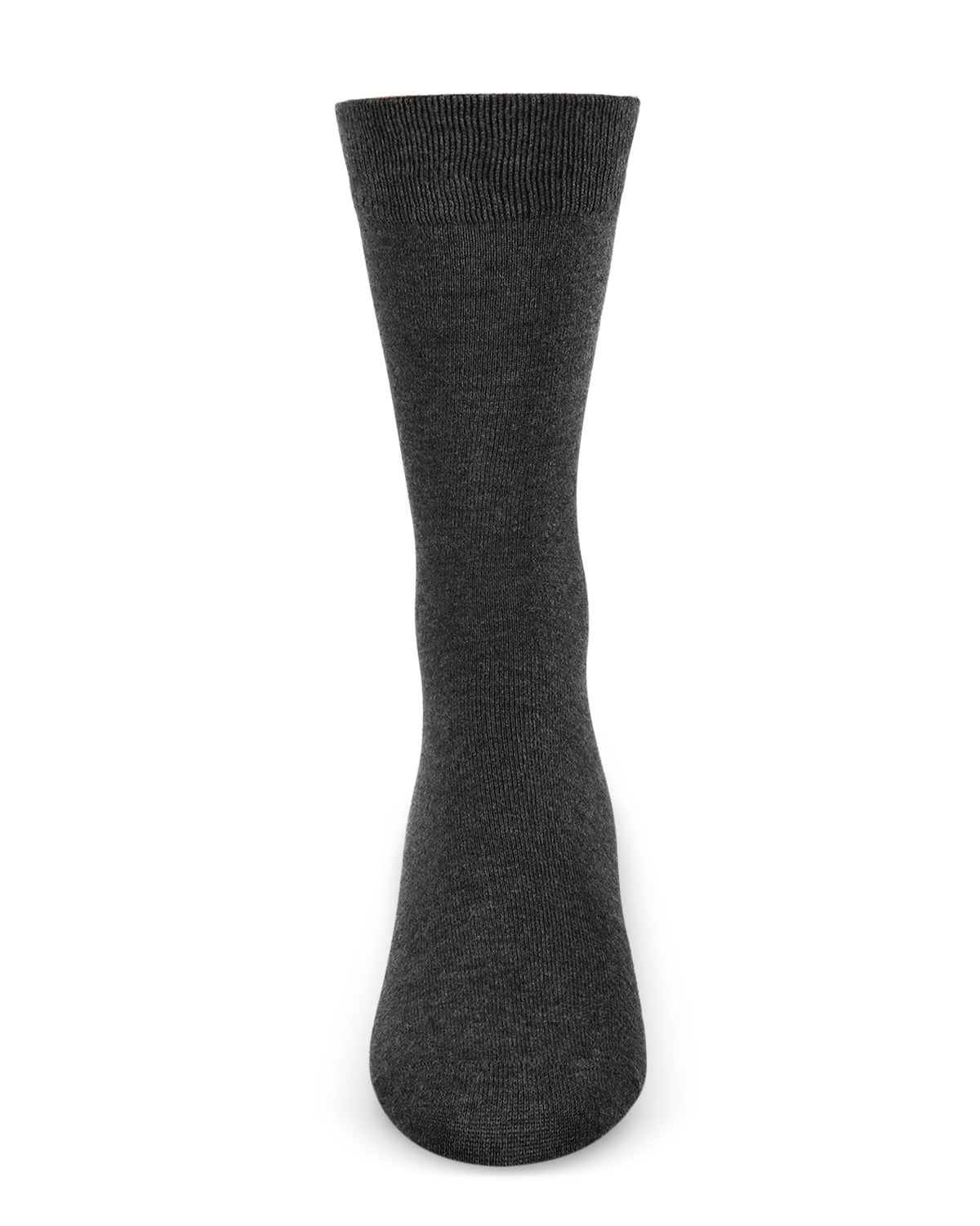 Men's Solid Luxuriously Soft Cashmere Crew Socks : Color: Dark Gray Heather