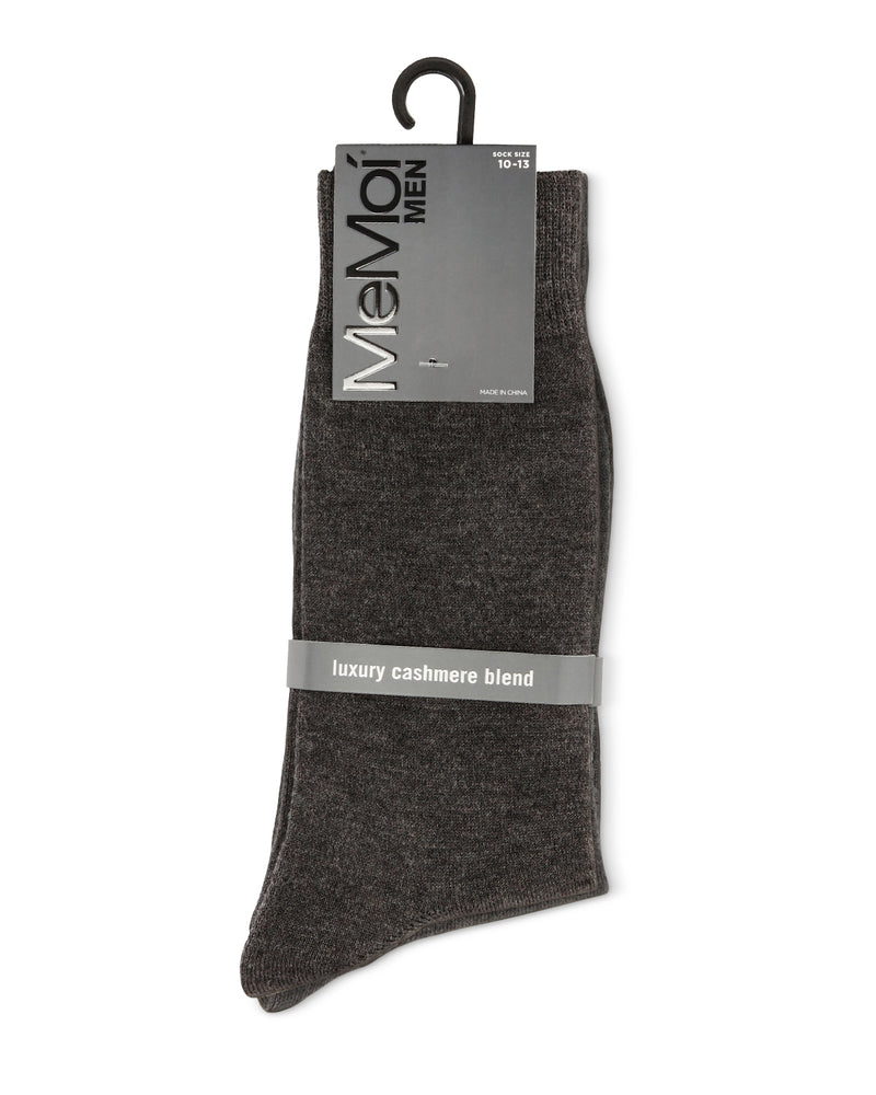Men's Solid Luxuriously Soft Cashmere Everyday Crew Socks