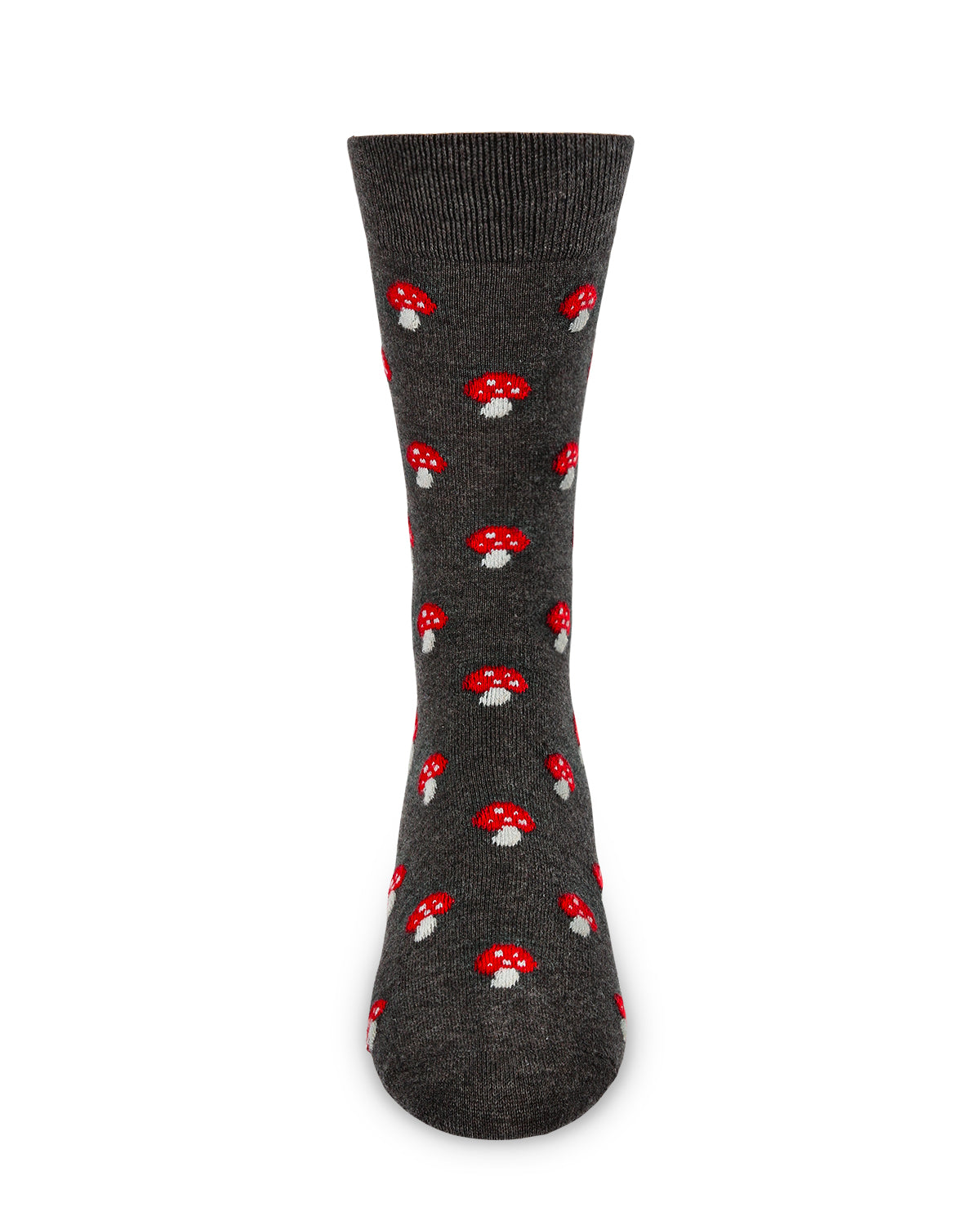 Men's Mushroom Luxuriously Soft Cashmere Crew Socks : Color: Dark Gray Heather