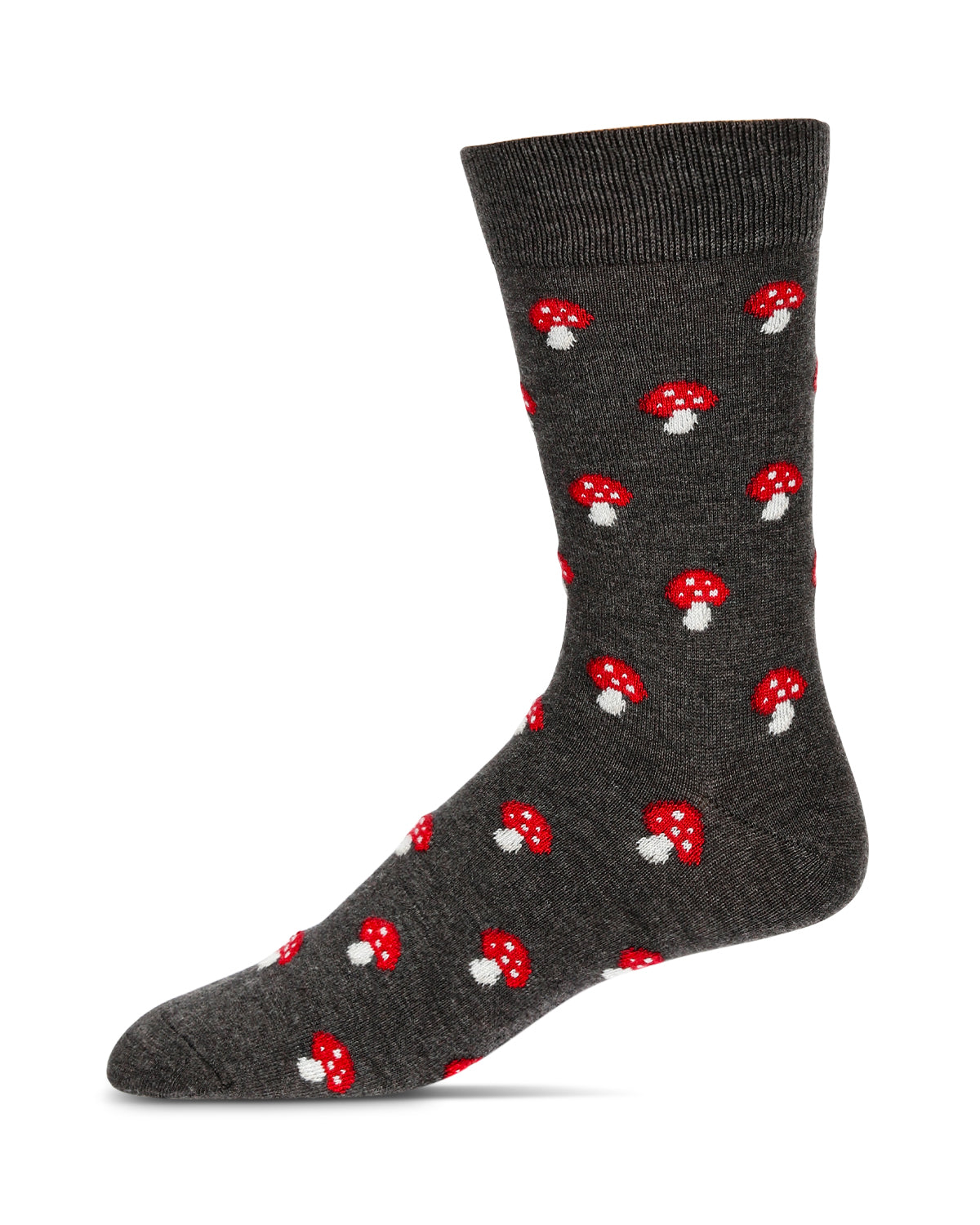Men's Mushroom Luxuriously Soft Cashmere Crew Socks : Color: Dark Gray Heather
