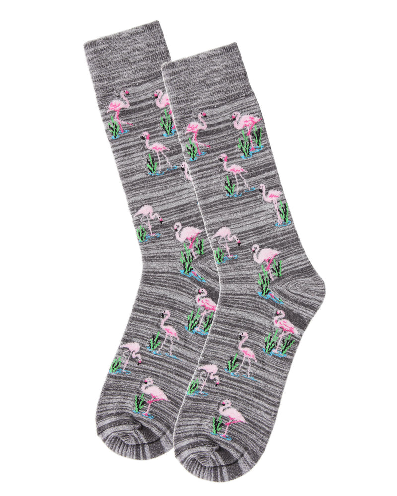 MeMoi Flamingo Bamboo Blend Crew Socks 2-Pack