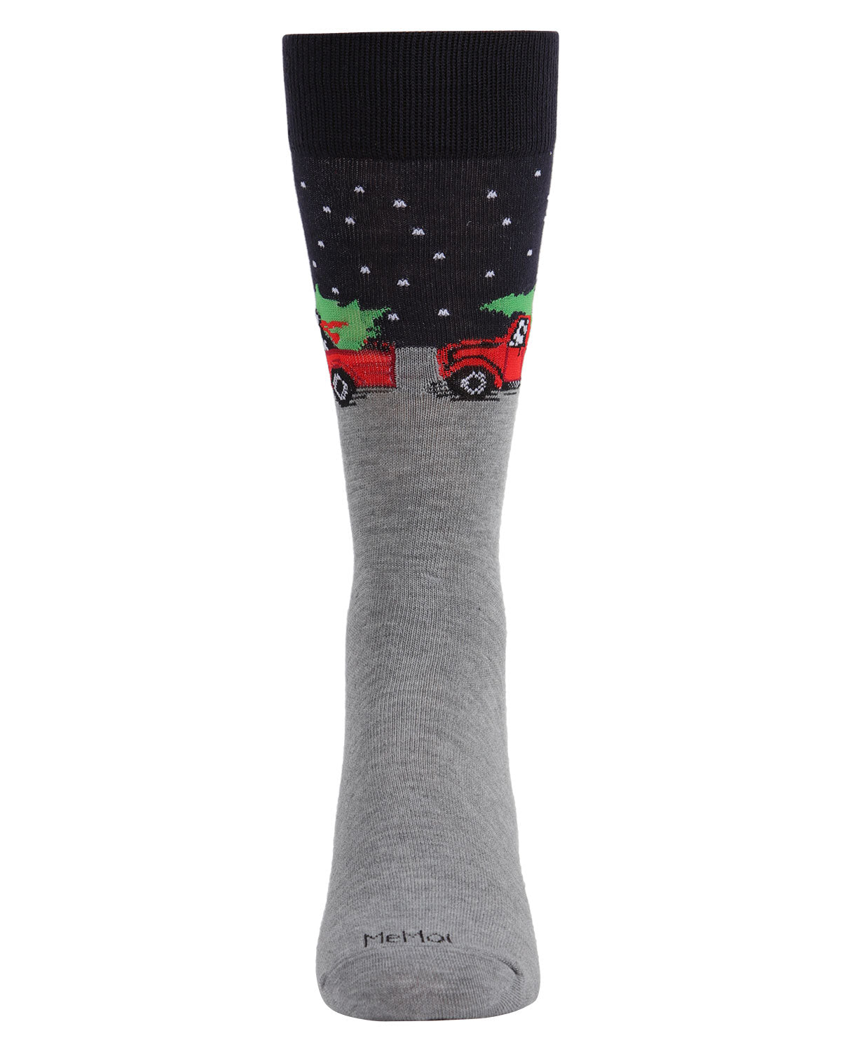 Men's Festive Puppy Pickup Truck Novelty Crew Socks : Color: Tan
