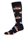 Men's Festive Walrus Novelty Crew Socks : Color: Navy