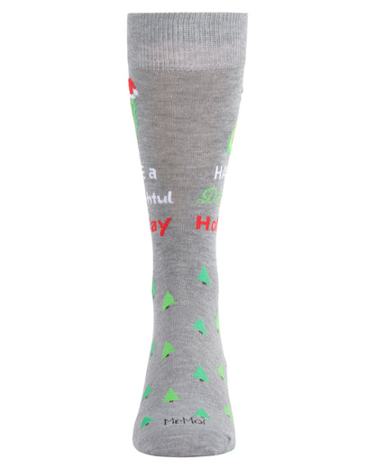 Men's Dill-ightful Holiday Pickle Novelty Crew Socks : Color: Black