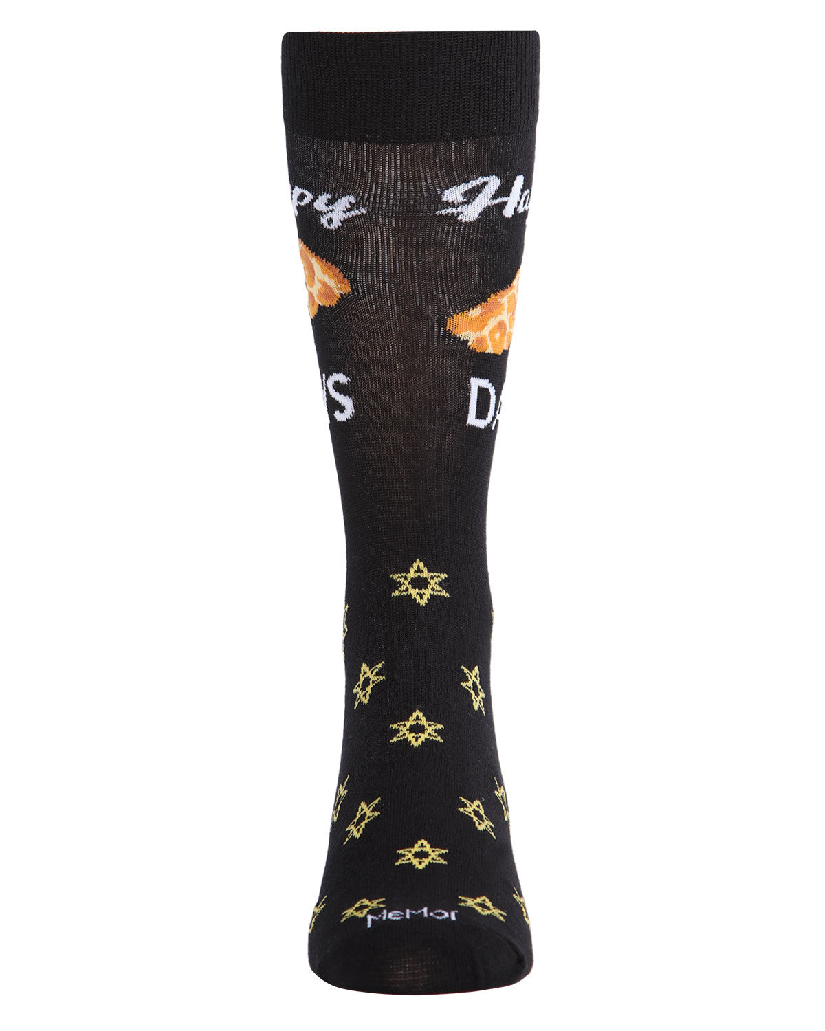 Men's Funny Pun Happy Challah-Days Novelty Crew Socks : Color: Navy