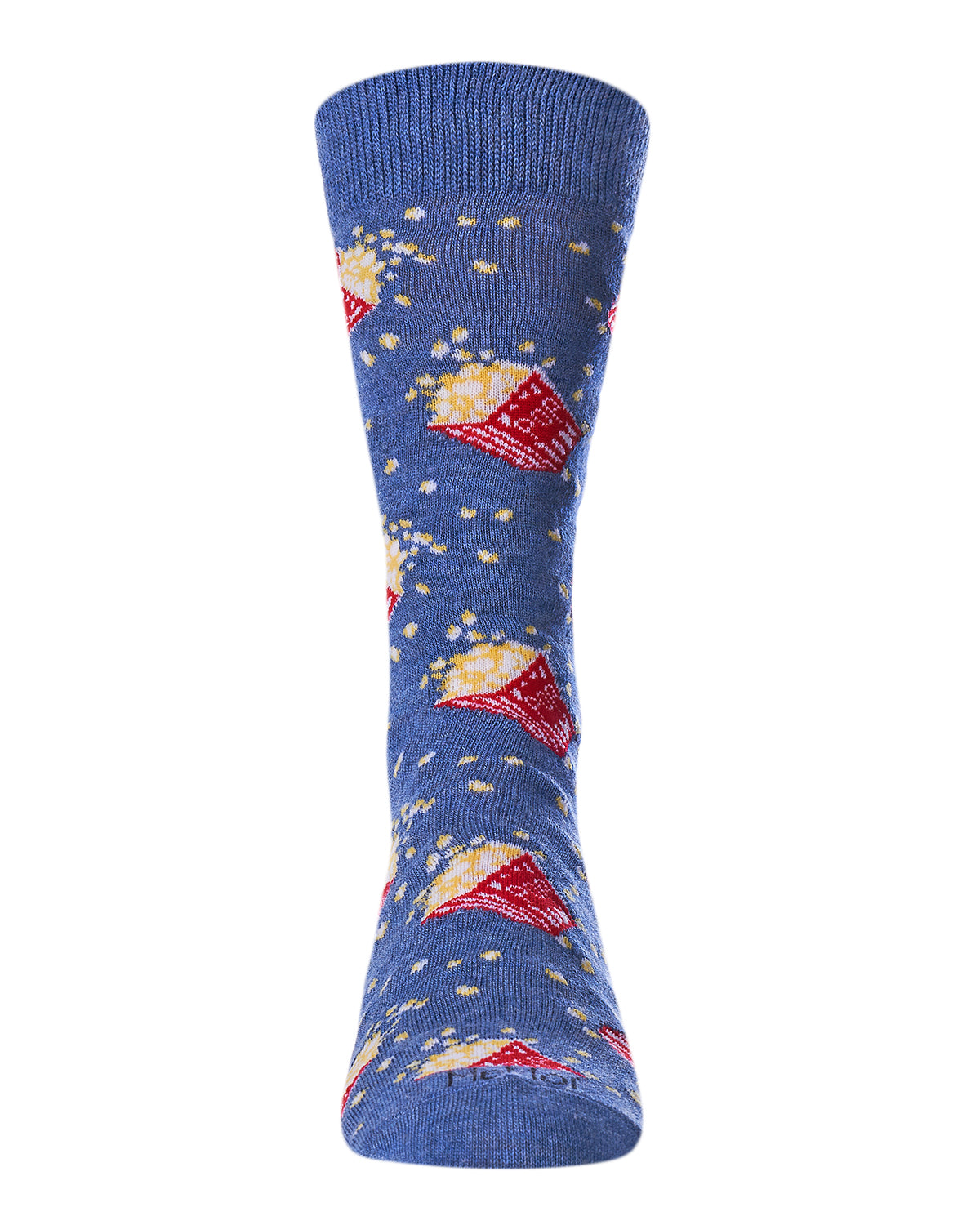 Men's Pass The Popcorn Bamboo Blend Novelty Crew Sock : Color: Black