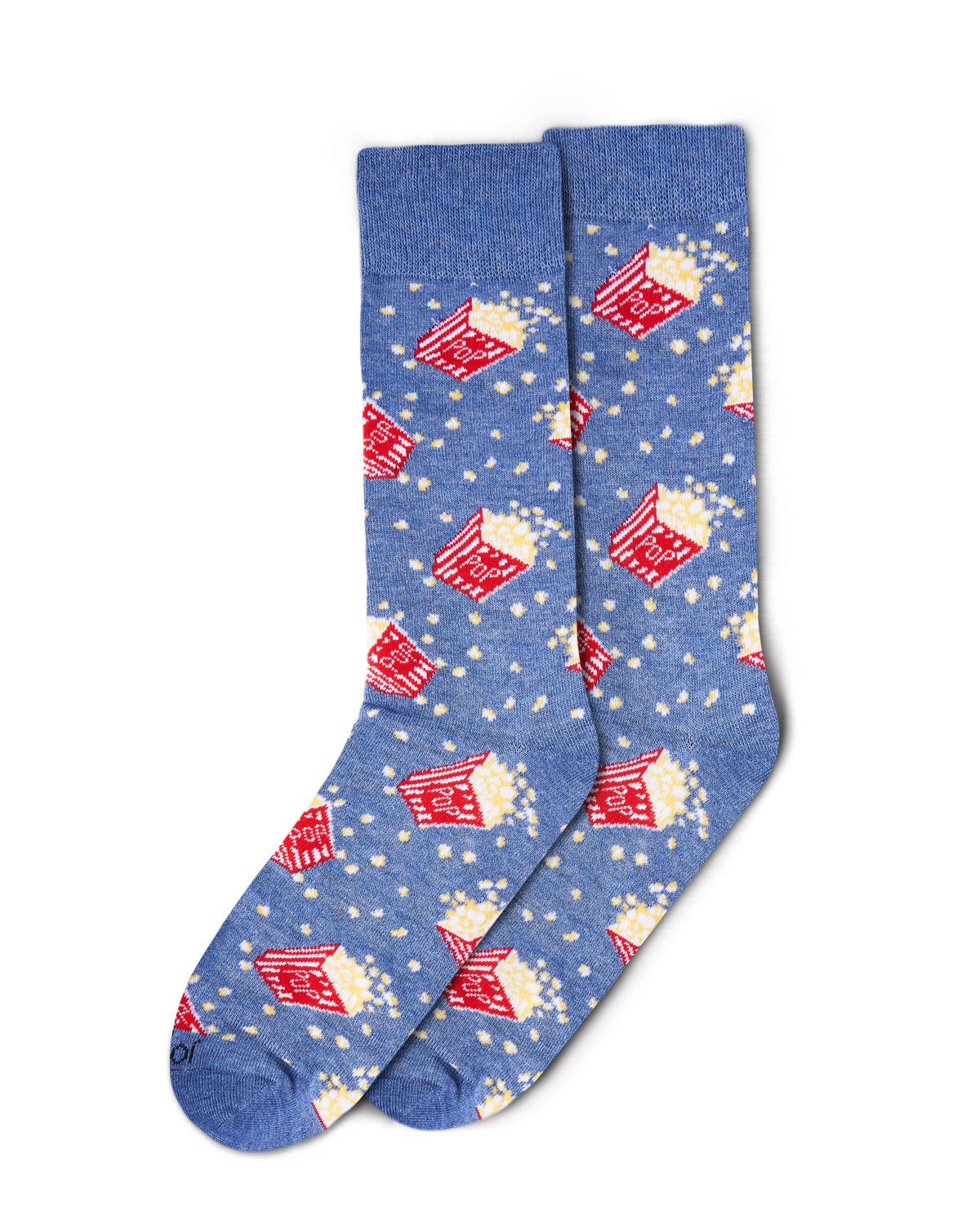 Men's Pass The Popcorn Bamboo Blend Novelty Crew Sock : Color: Black