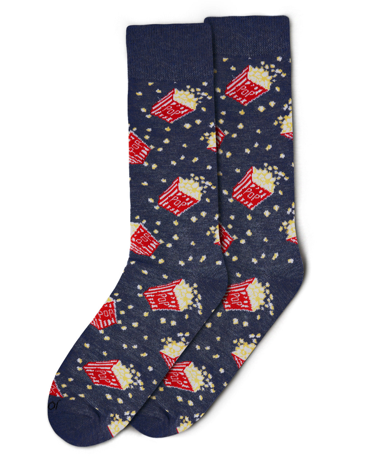 Men's Pass The Popcorn Bamboo Blend Novelty Crew Sock : Color: Black