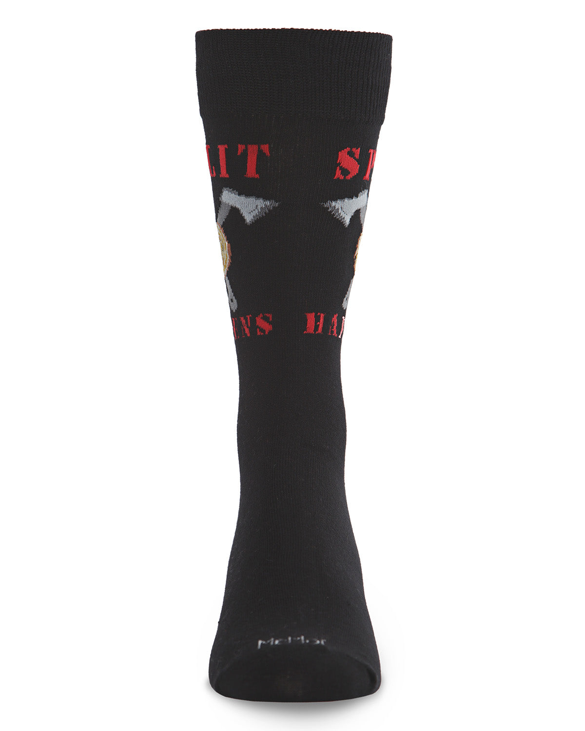 Men's Split Happens Bamboo Blend Novelty Crew Sock : Color: Black