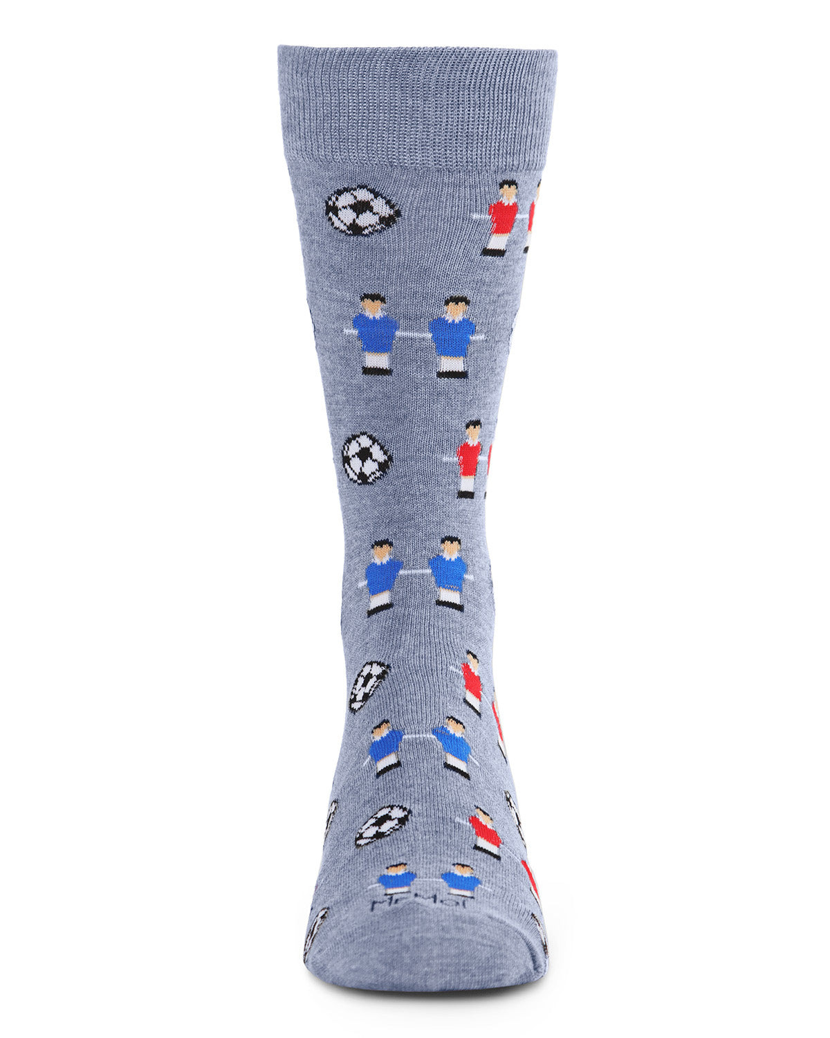 Men's Fun Foosball Bamboo Blend Novelty Crew Sock : Color: Medium Gray Heather