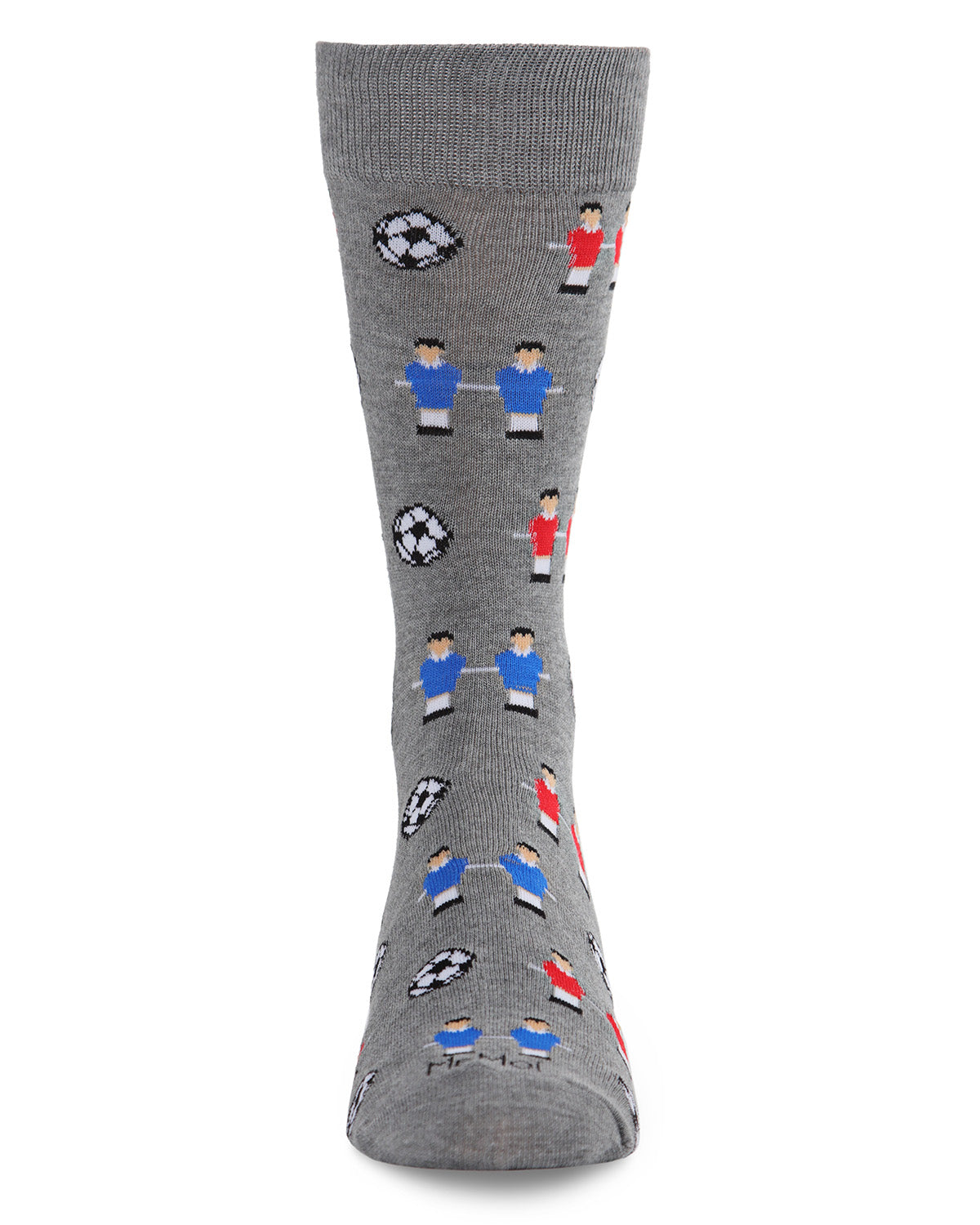 Men's Fun Foosball Bamboo Blend Novelty Crew Sock : Color: Medium Gray Heather