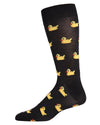 Men's "Rubber Duck" Rayon from Bamboo Blend Novelty Crew Sock : Color: Black