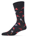 Men's Meat Loving Bamboo Blend Novelty Crew Sock : Color: Dark Gray