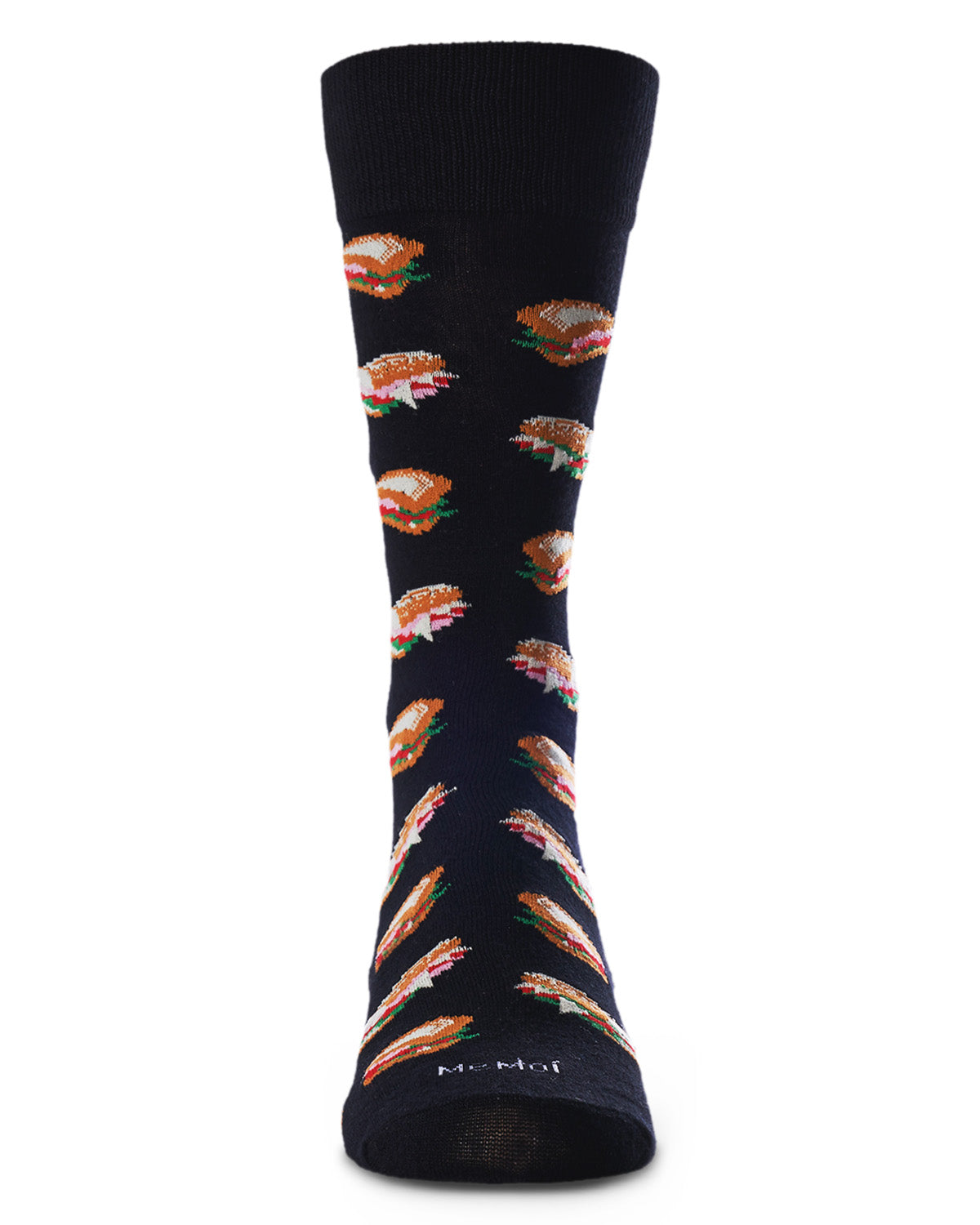 Men's Tasty Hoagies Bamboo Blend Novelty Crew Sock : Color: Black