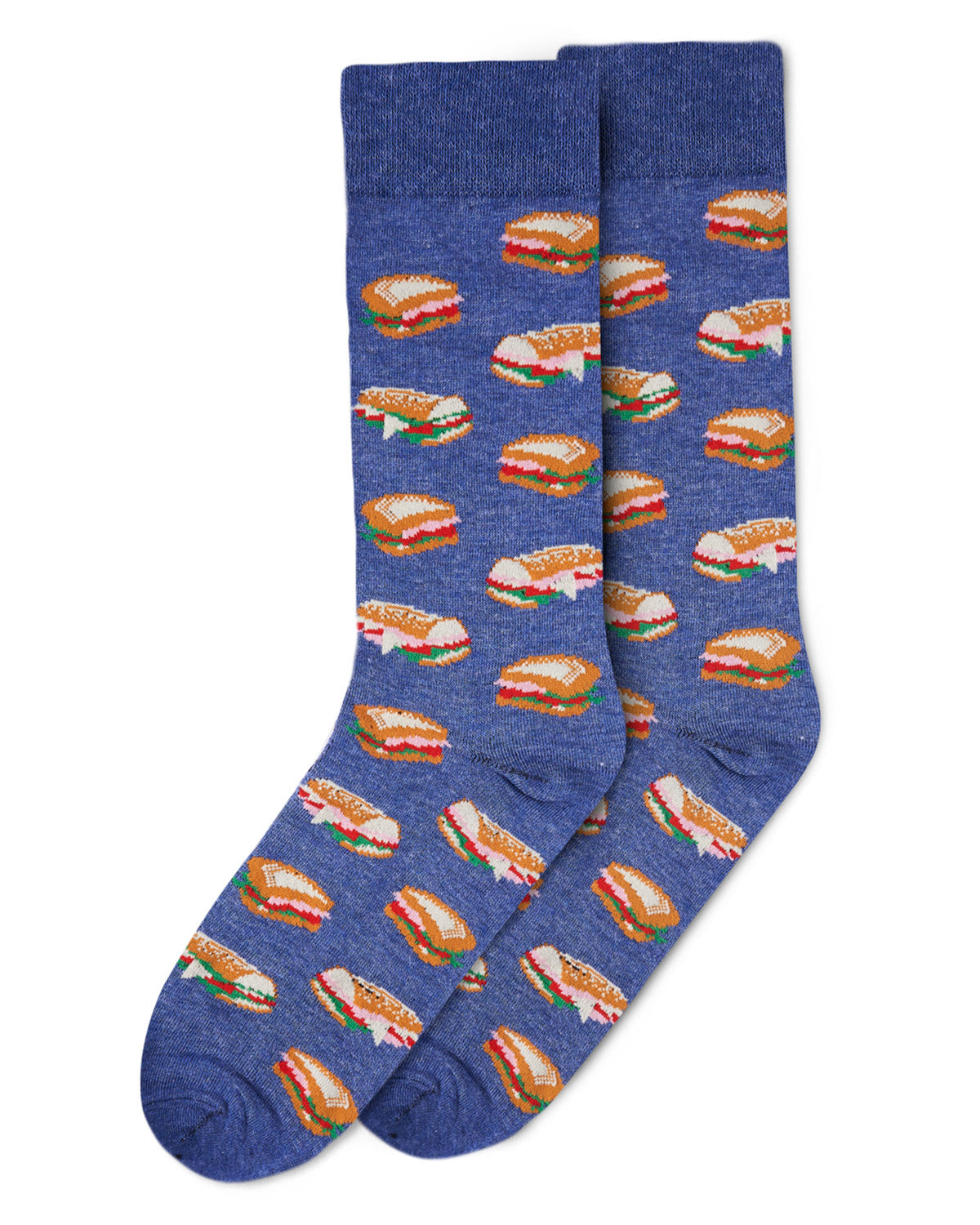 Men's Tasty Hoagies Bamboo Blend Novelty Crew Sock : Color: Black