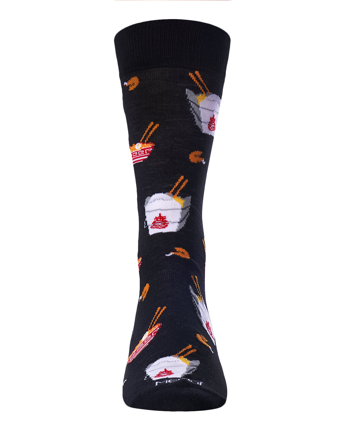 Men's Let’s Order Takeout Bamboo Blend Novelty Crew Sock : Color: Royal Blue