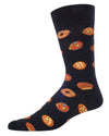 Men's Tasty Cookies Bamboo Blend Novelty Crew Sock : Color: Black