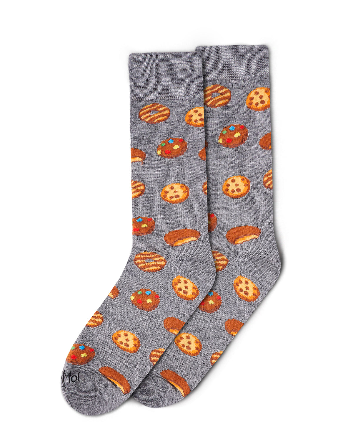 Men's Tasty Cookies Bamboo Blend Novelty Crew Sock : Color: Black