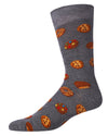 Men's Tasty Cookies Bamboo Blend Novelty Crew Sock : Color: Medium Gray
