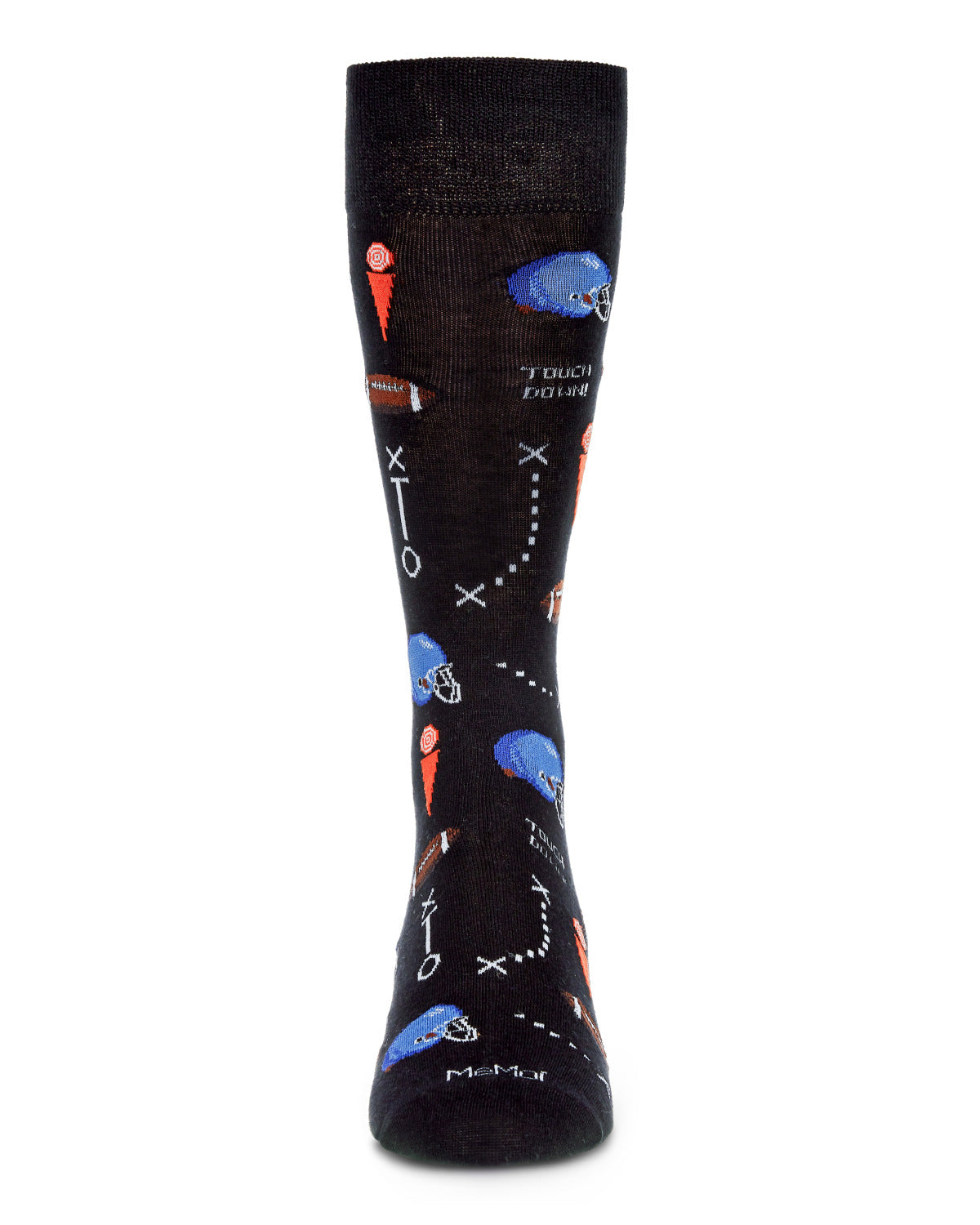 Men's Ready for Some Football Bamboo Blend Crew Sock : Color: Black