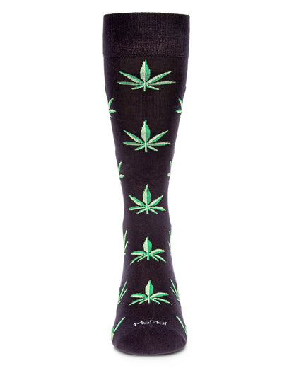 Men's Me and Mary Jane Bamboo Blend Novelty Crew Sock : Color: Black