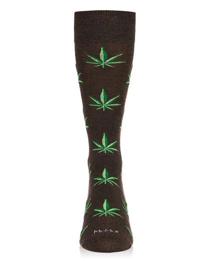 Men's Me and Mary Jane Bamboo Blend Novelty Crew Sock : Color: Black