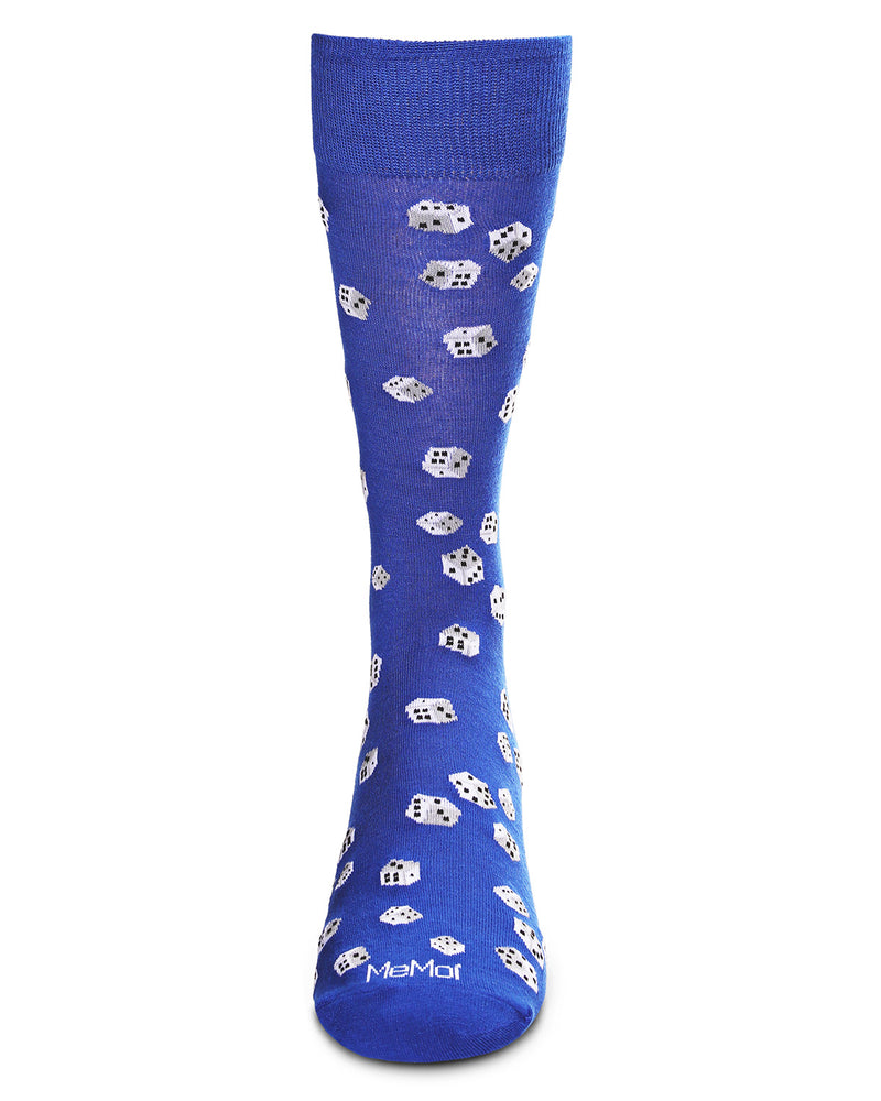 Men's Roll of the Dice Bamboo Blend Novelty Crew Sock