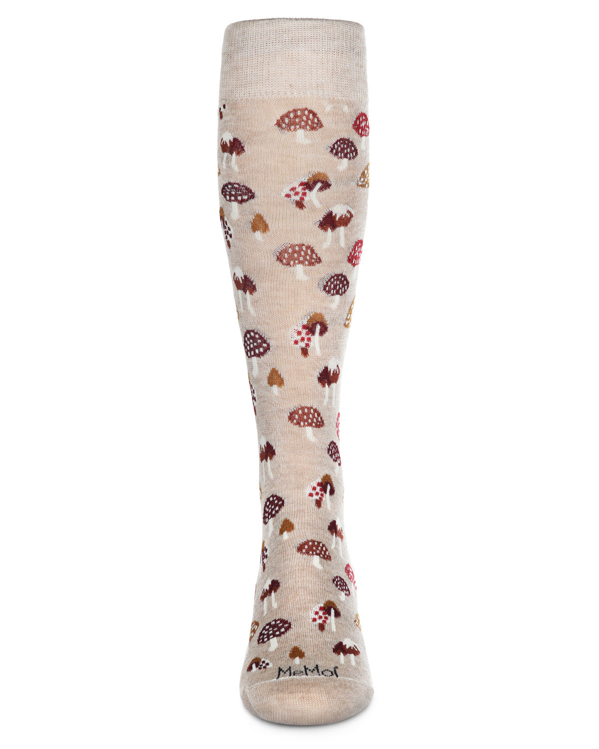 Men's Mushroom Fields Bamboo Blend Novelty Crew Sock : Color: Black