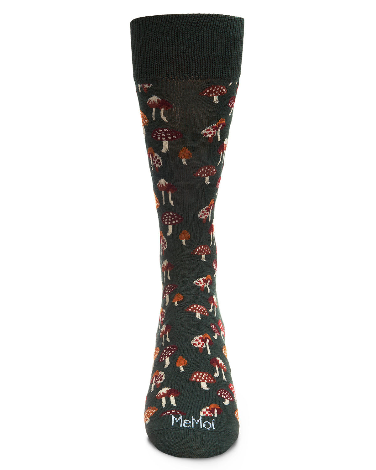 Men's Mushroom Fields Bamboo Blend Novelty Crew Sock : Color: Rosin