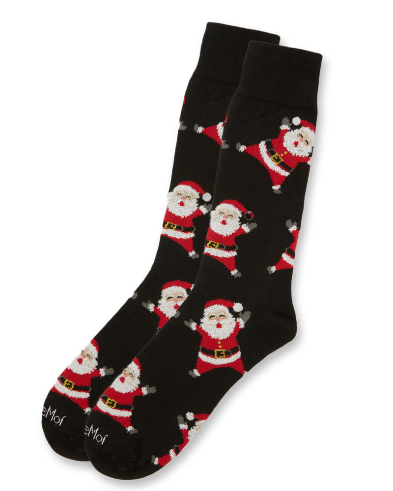 Men's All Over Santa Claus Holiday Novelty Crew Sock