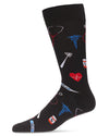 Men's Medical Doctor Bamboo Blend Novelty Crew Sock : Color: Black